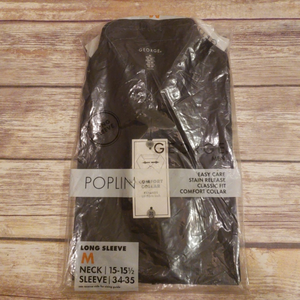 Mens Black Button Down Medium